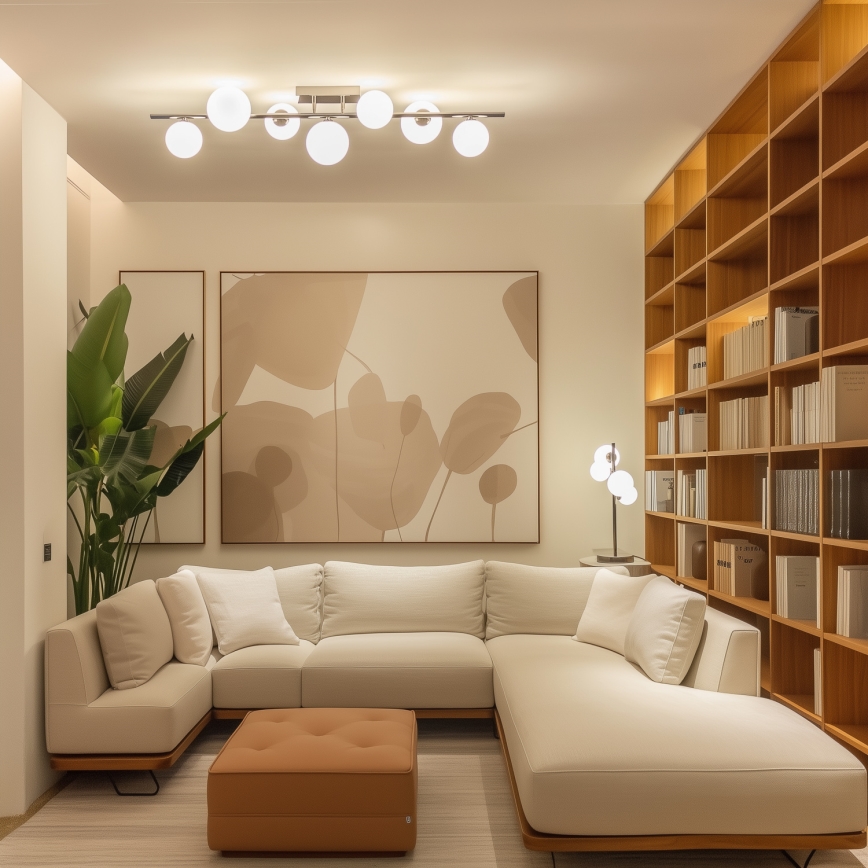 Brilagi - LED Přisazený lustr MILLA 7xG9/3W/230V černý chrom/bílá