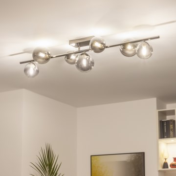 Brilagi - LED Přisazený lustr MILLA 7xG9/3W/230V černý chrom/kouřová