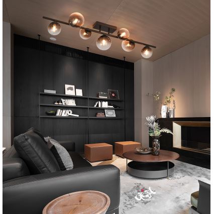 Brilagi - LED Přisazený lustr MILLA 7xG9/3W/230V hnědá/kouřová hnědá