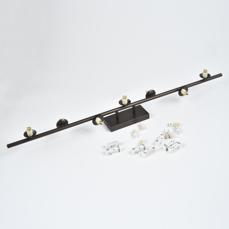 Brilagi - LED Přisazený lustr MILLA 7xG9/3W/230V hnědá/kouřová hnědá