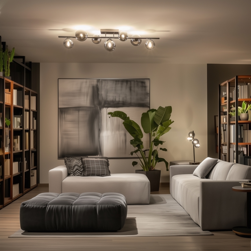 Brilagi - LED Přisazený lustr MILLA 7xG9/3W/230V lesklý chrom/kouřová