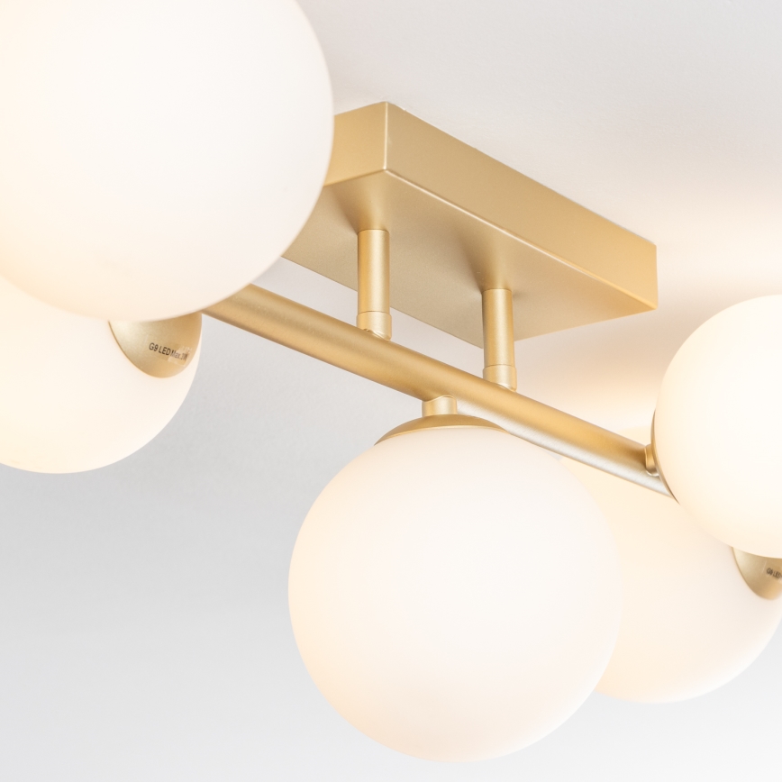 Brilagi - LED Přisazený lustr MILLA 7xG9/3W/230V zlatá/bílá