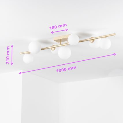 Brilagi - LED Přisazený lustr MILLA 7xG9/3W/230V zlatá/bílá
