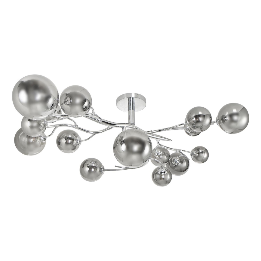 Brilagi - LED Přisazený lustr MISTEL 15xG9/3W/230V lesklý chrom/kouřová