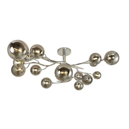 Brilagi - LED Přisazený lustr MISTEL 15xG9/3W/230V lesklý chrom/kouřová