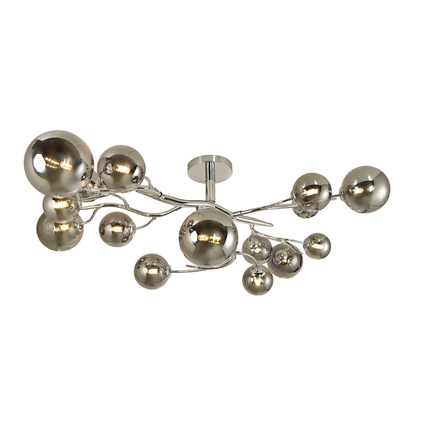 Brilagi - LED Přisazený lustr MISTEL 15xG9/3W/230V lesklý chrom/kouřová