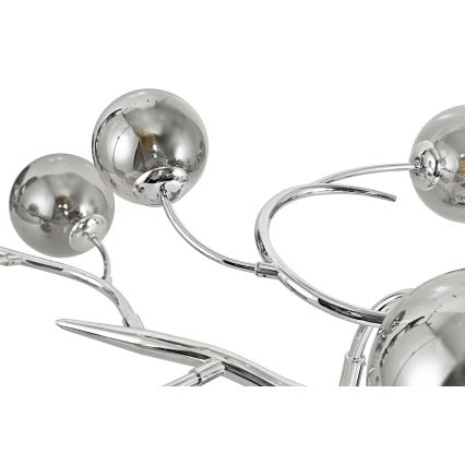 Brilagi - LED Přisazený lustr MISTEL 15xG9/3W/230V lesklý chrom/kouřová