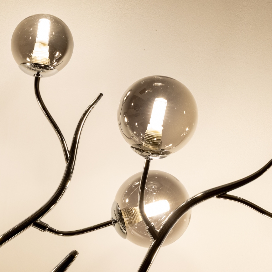 Brilagi - LED Přisazený lustr MISTEL 15xG9/3W/230V lesklý chrom/kouřová