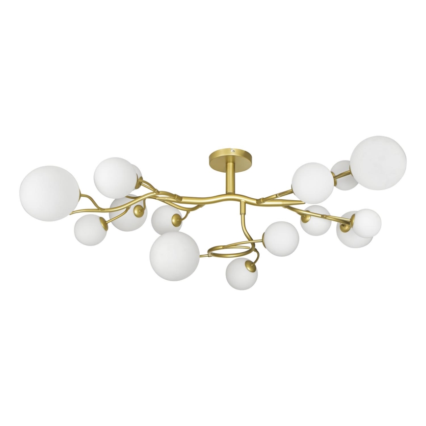 Brilagi - LED Přisazený lustr MISTEL 15xG9/3W/230V zlatá/bílá