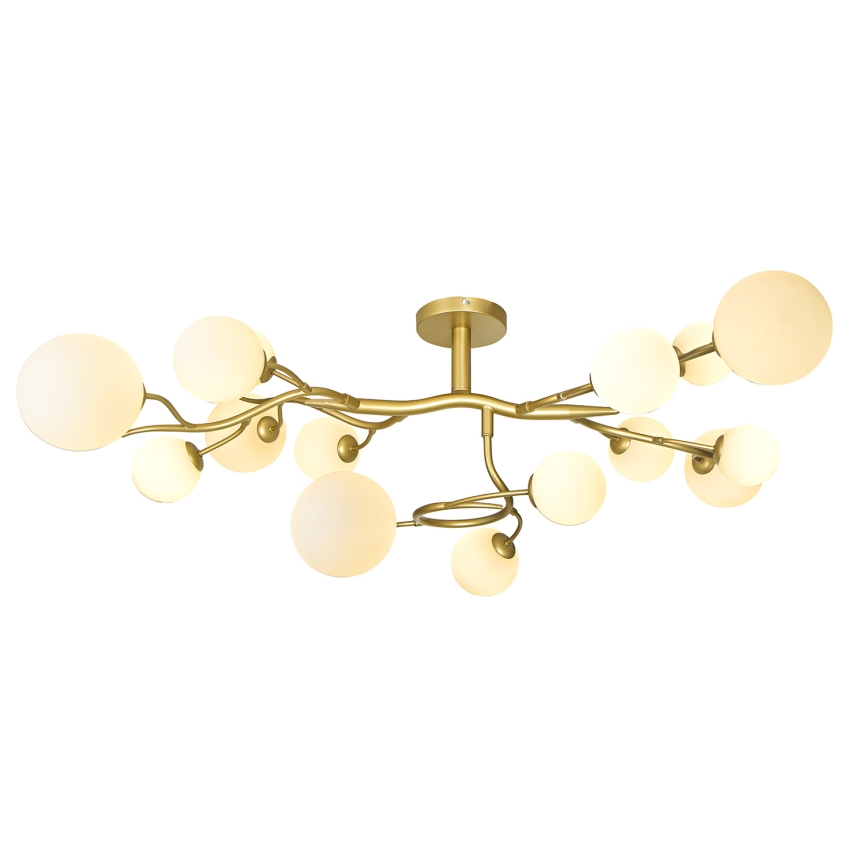 Brilagi - LED Přisazený lustr MISTEL 15xG9/3W/230V zlatá/bílá