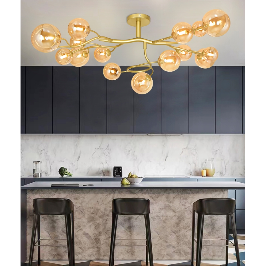 Brilagi - LED Přisazený lustr MISTEL 15xG9/3W/230V zlatá