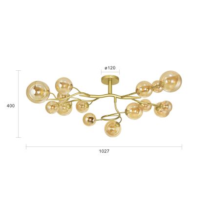 Brilagi - LED Přisazený lustr MISTEL 15xG9/3W/230V zlatá