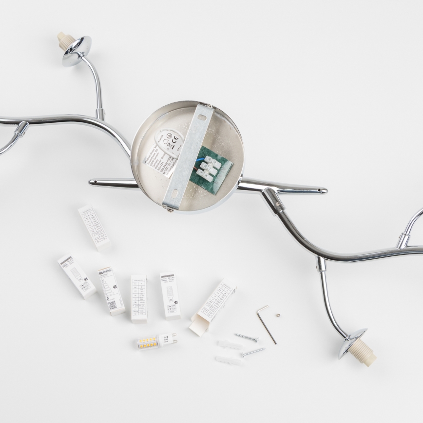 Brilagi - LED Přisazený lustr MISTEL 6xG9/3W/230V černý chrom/kouřová