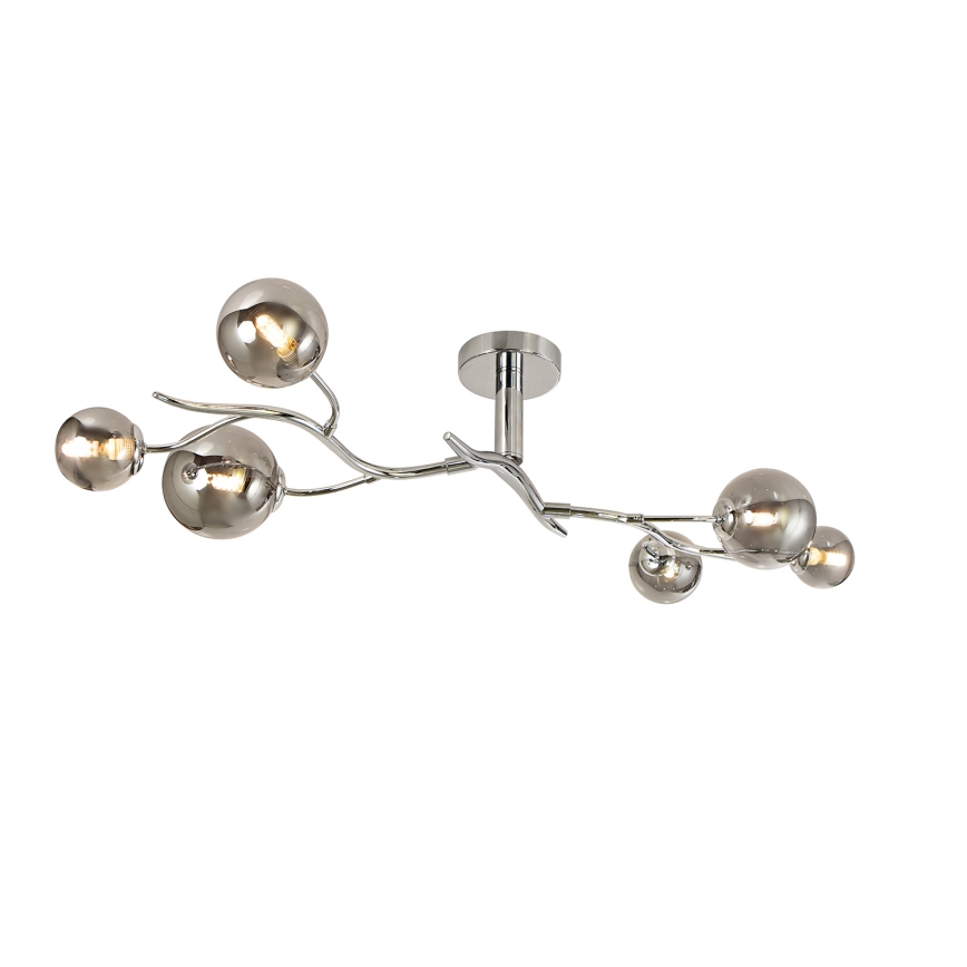 Brilagi - LED Přisazený lustr MISTEL 6xG9/3W/230V lesklý chrom/kouřová