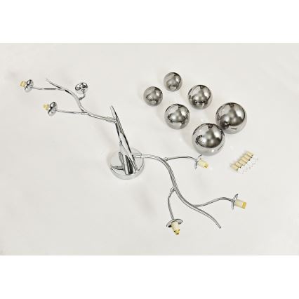 Brilagi - LED Přisazený lustr MISTEL 6xG9/3W/230V lesklý chrom/kouřová
