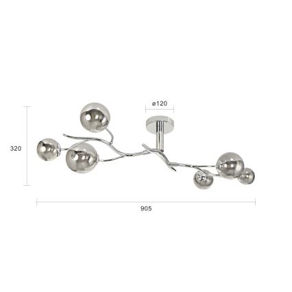 Brilagi - LED Přisazený lustr MISTEL 6xG9/3W/230V lesklý chrom/kouřová