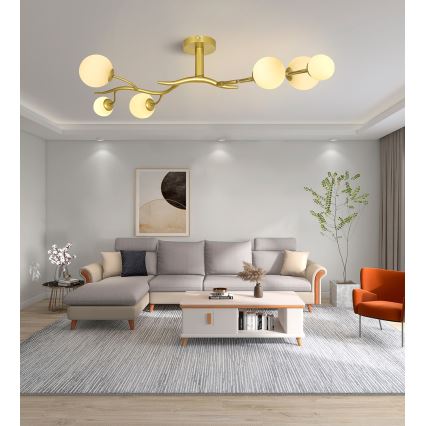 Brilagi - LED Přisazený lustr MISTEL 6xG9/3W/230V zlatá/bílá