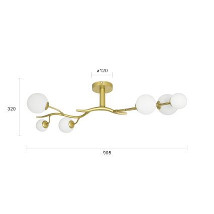 Brilagi - LED Přisazený lustr MISTEL 6xG9/3W/230V zlatá/bílá