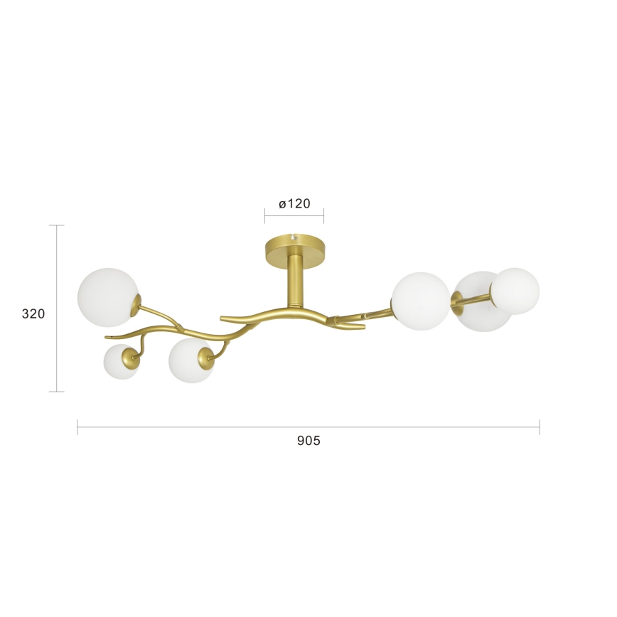 Brilagi - LED Přisazený lustr MISTEL 6xG9/3W/230V zlatá/bílá