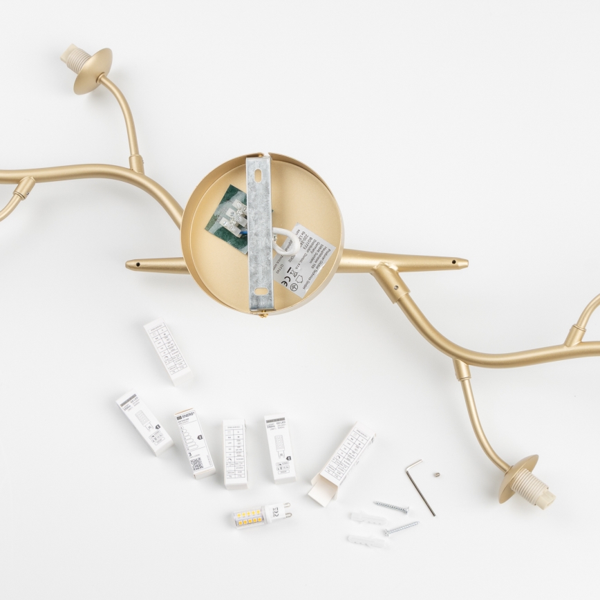 Brilagi - LED Přisazený lustr MISTEL 6xG9/3W/230V zlatá/bílá