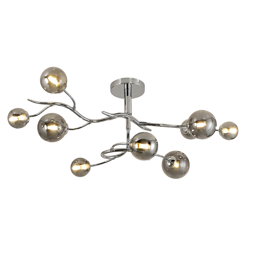 Brilagi - LED Přisazený lustr MISTEL 9xG9/3W/230V lesklý chrom/kouřová
