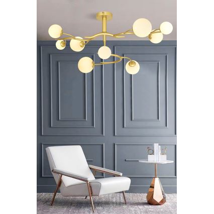 Brilagi - LED Přisazený lustr MISTEL 9xG9/3W/230V zlatá/bílá
