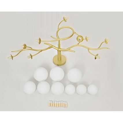 Brilagi - LED Přisazený lustr MISTEL 9xG9/3W/230V zlatá/bílá