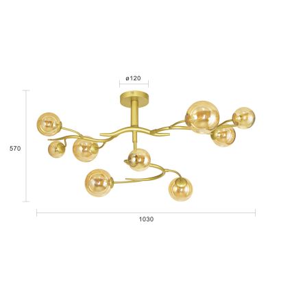 Brilagi - LED Přisazený lustr MISTEL 9xG9/3W/230V zlatá
