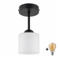BRILAGI - LED Přisazený lustr RETRO GLASS 1xE27/60W/230V pr. 10 cm černá/bílá