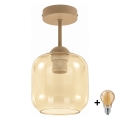 BRILAGI - LED Přisazený lustr RETRO GLASS 1xE27/60W/230V pr. 14 cm béžová/kouřová béžová