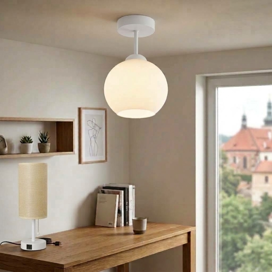 BRILAGI - LED Přisazený lustr RETRO GLASS 1xE27/60W/230V pr. 15 cm bílá