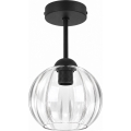BRILAGI - LED Přisazený lustr RETRO GLASS 1xE27/60W/230V pr. 18 cm černá/čirá