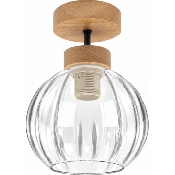 BRILAGI - LED Přisazený lustr RETRO GLASS 1xE27/60W/230V pr. 18 cm dub/čirá