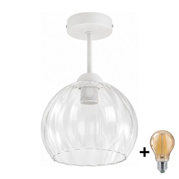 BRILAGI - LED Přisazený lustr RETRO GLASS 1xE27/60W/230V pr. 25 cm bílá/čirá