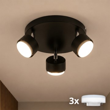 Brilagi - LED RBG+CCT Stmívatelné bodové svítidlo MONO 3xGX53/14W/230V 2700-6500K Wi-Fi Tuya černá