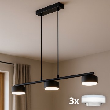 Brilagi - LED RBG+CCT Stmívatelný lustr na lanku MONO 3xGX53/14W/230V 2700-6500K Wi-Fi Tuya černá