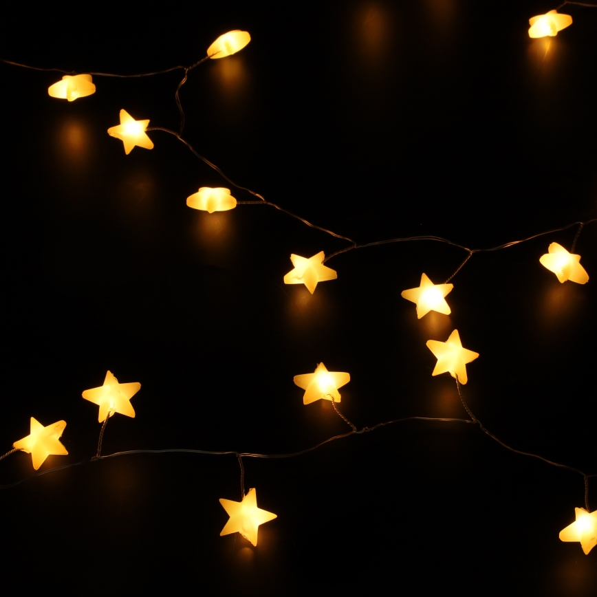 Brilagi - LED  řetěz 40xLED/3xAA 1,8m teplá bílá hvězdy