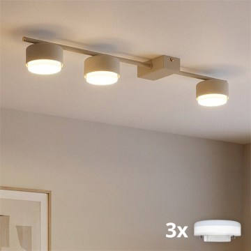 Brilagi - LED RGB+CCT Stmívatelné bodové svítidlo MONO 3xGX53/14W/230V 2700-6500K Wi-Fi Tuya béžová