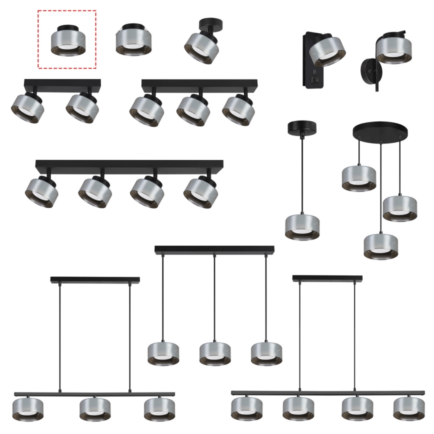 Brilagi - LED RGB+CCT Stmívatelné bodové svítidlo AURA LUX 1xGX53/14W/230V 2700-6500K Wi-Fi Tuya černá/kouřová