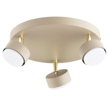 Brilagi - LED RBG+CCT Stmívatelné bodové svítidlo MONO 3xGX53/14W/230V 2700-6500K Wi-Fi Tuya béžová/zlatá