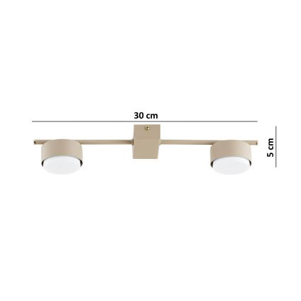 Brilagi - LED RGB+CCT Stmívatelné bodové svítidlo MONO 2xGX53/14W/230V 2700-6500K Wi-Fi Tuya béžová