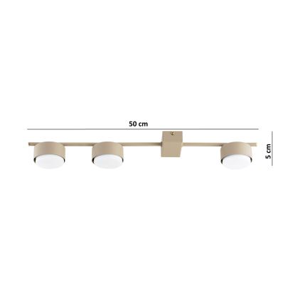Brilagi - LED RGB+CCT Stmívatelné bodové svítidlo MONO 3xGX53/14W/230V 2700-6500K Wi-Fi Tuya béžová