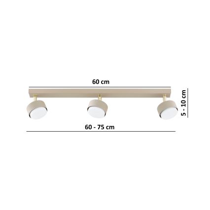 Brilagi - LED RGB+CCT Stmívatelné bodové svítidlo MONO 3xGX53/14W/230V 2700-6500K Wi-Fi Tuya béžová