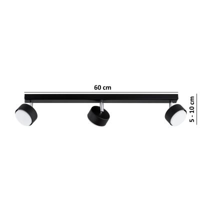 Brilagi - LED RBG+CCT Stmívatelné bodové svítidlo MONO 3xGX53/14W/230V 2700-6500K Wi-Fi Tuya černá