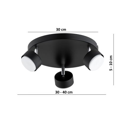 Brilagi - LED RBG+CCT Stmívatelné bodové svítidlo MONO 3xGX53/14W/230V 2700-6500K Wi-Fi Tuya černá