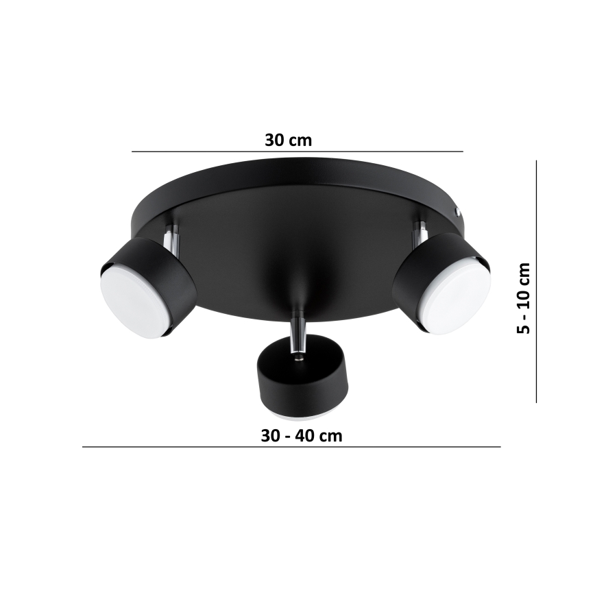 Brilagi - LED RBG+CCT Stmívatelné bodové svítidlo MONO 3xGX53/14W/230V 2700-6500K Wi-Fi Tuya černá