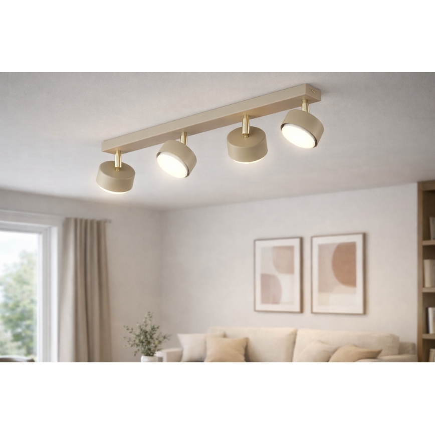 Brilagi - LED RGB+CCT Stmívatelné bodové svítidlo MONO 4xGX53/14W/230V 2700-6500K Wi-Fi Tuya béžová