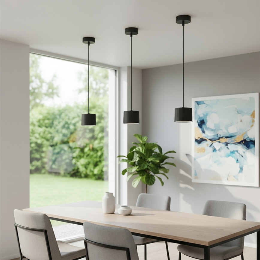 BRILAGI - LED RGB+CCT Stmívatelný lustr na lanku STRIPY 1xGX53/14W/230V pr. 82 mm 2700-6500K Wi-Fi Tuya černá