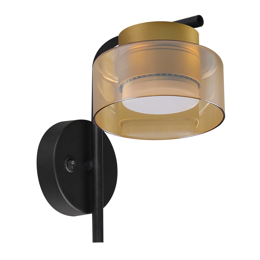 Brilagi - LED RGB+CCT Stmívatelná nástěnná lampa AURA LUX 1xGX53/14W/230V 2700-6500K Wi-Fi Tuya černá/zlatá