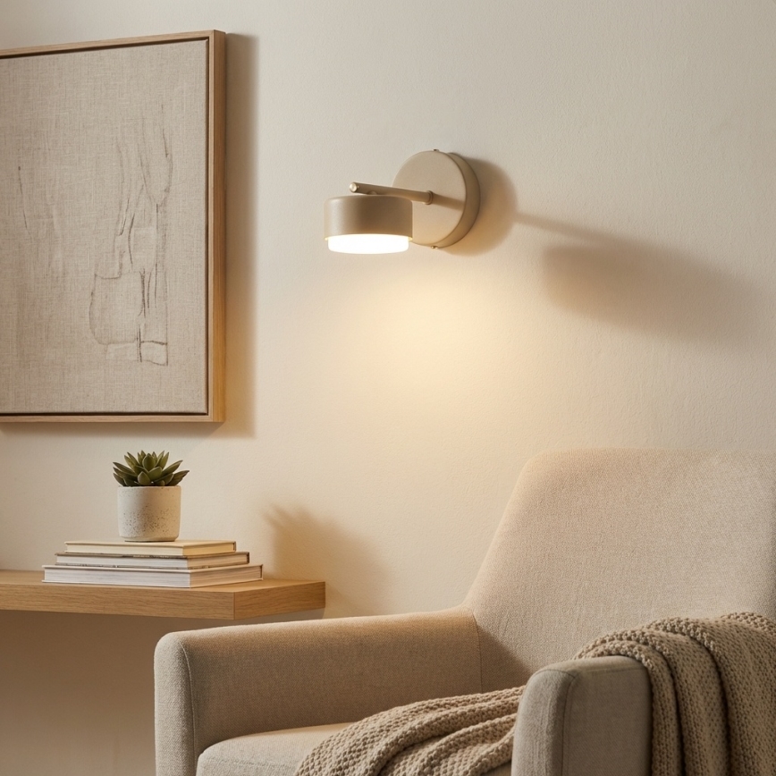 Brilagi - LED RBG+CCT Stmívatelná nástěnná lampa MONO 1xGX53/14W/230V 2700-6500K Wi-Fi Tuya béžová